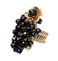Black Swarovski Cristal Ring